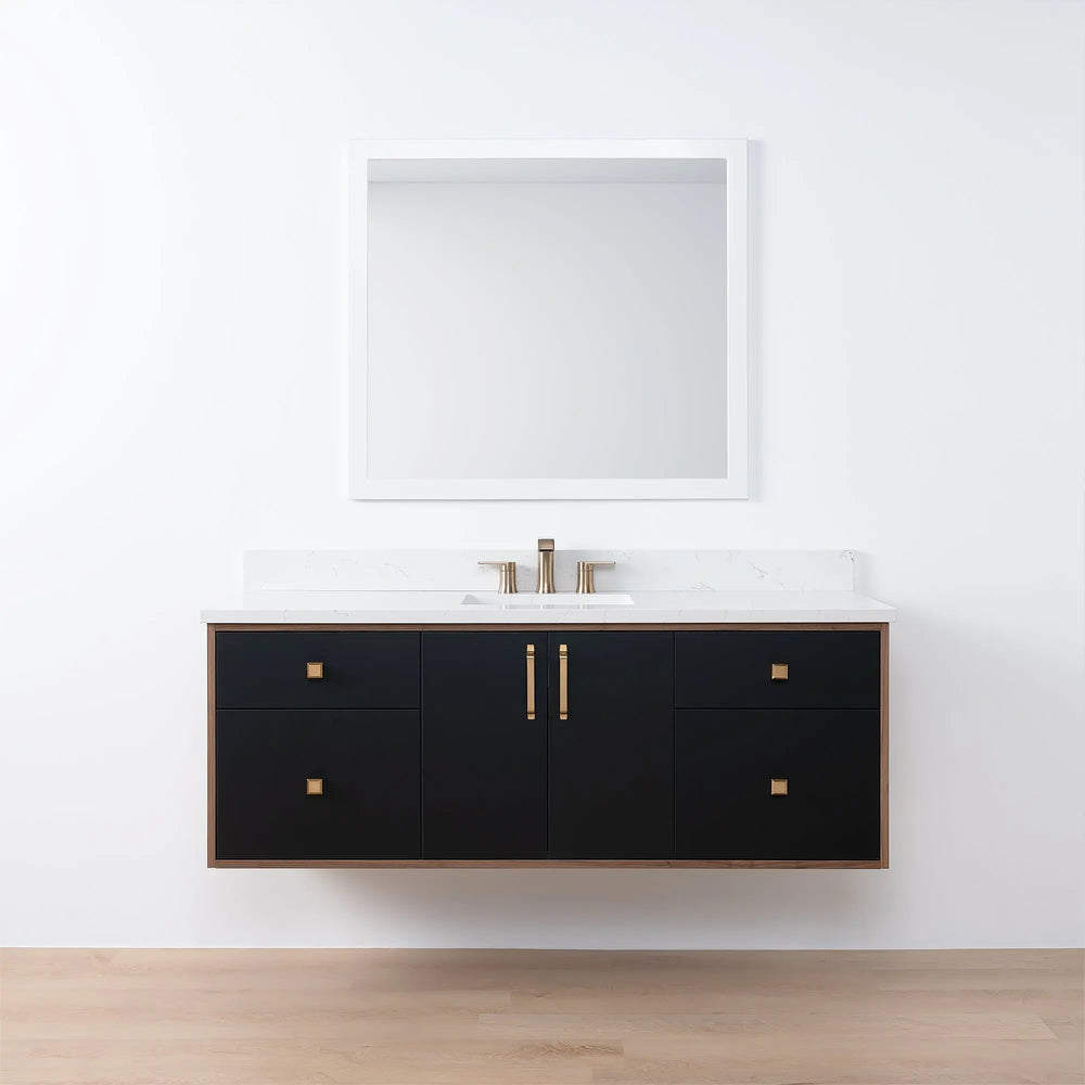 
                  
                    Sidney SLIM, 60" Teodor® Modern Wall Mount Matte Black Vanity Teodor Bathroom VanityCanada
                  
                