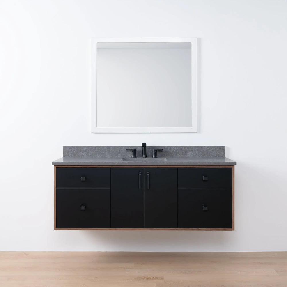 
                  
                    Sidney SLIM, 60" Teodor® Modern Wall Mount Matte Black Vanity Teodor Bathroom VanityCanada
                  
                
