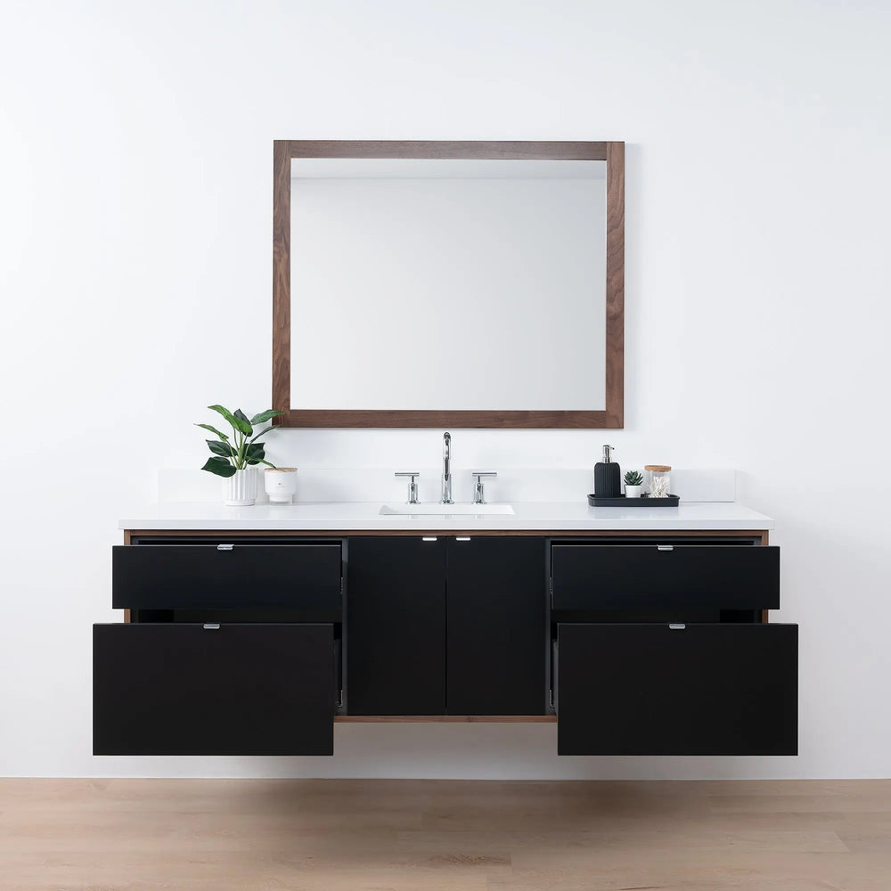 
                  
                    Sidney SLIM, 72" Teodor® Modern Wall Mount Matte Black Vanity Teodor Bathroom VanityCanada
                  
                