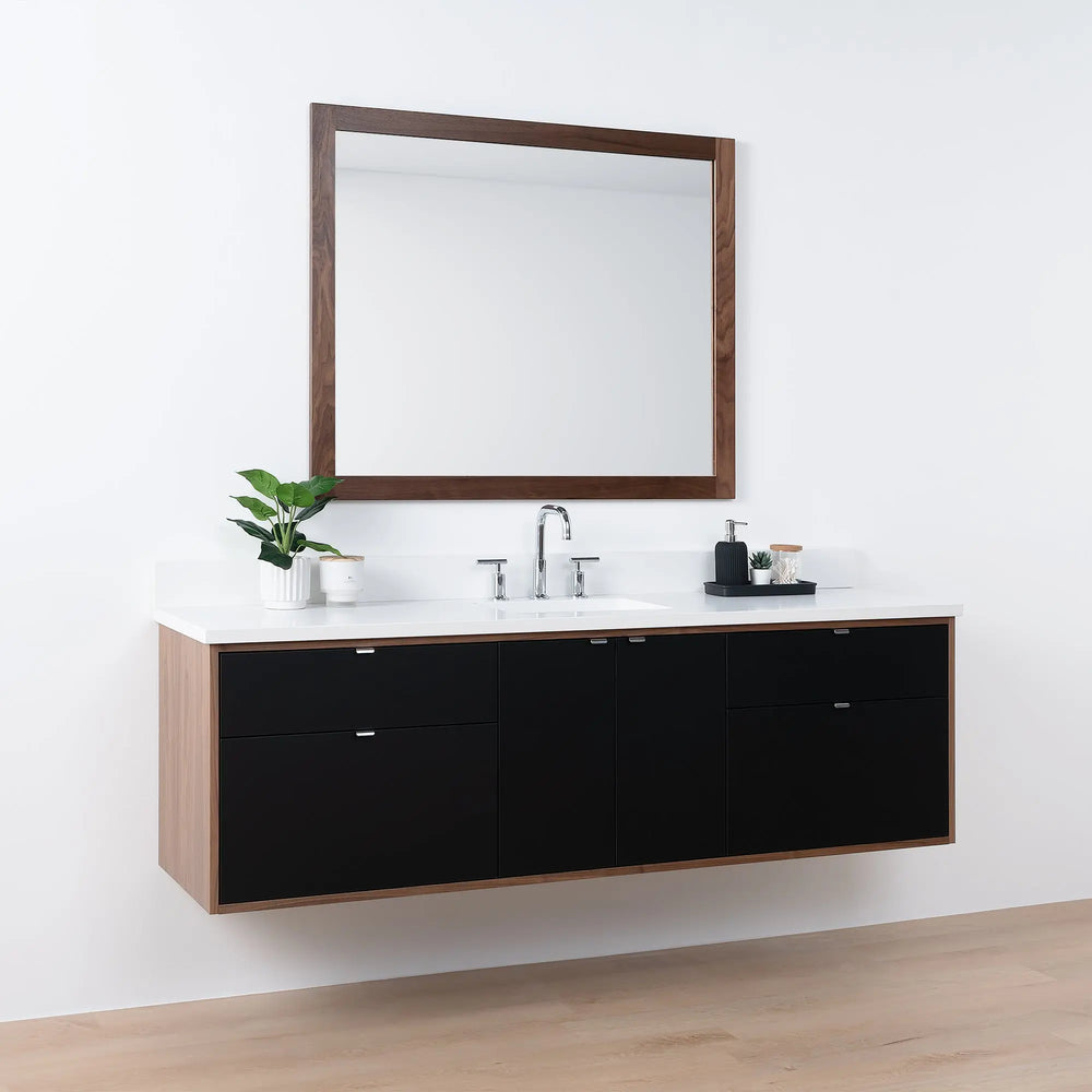 
                  
                    Sidney SLIM, 72" Teodor® Modern Wall Mount Matte Black Vanity Teodor Bathroom VanityCanada
                  
                