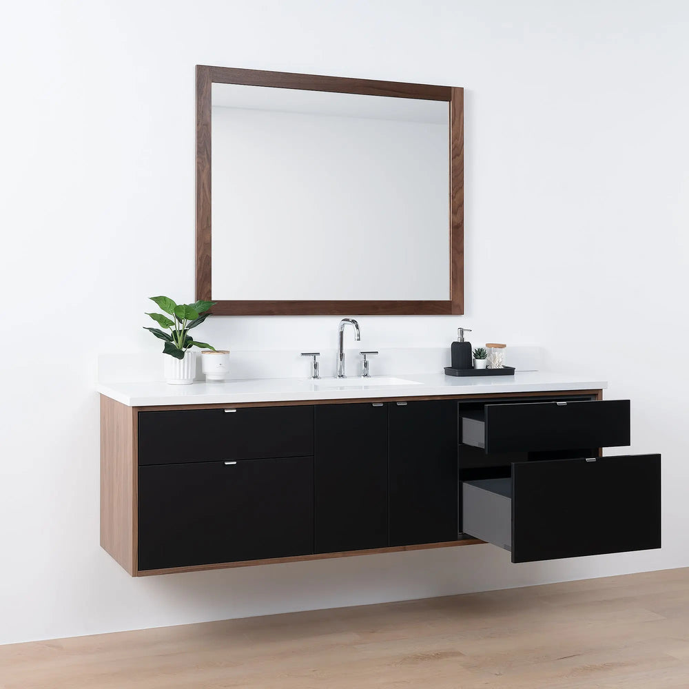 
                  
                    Sidney SLIM, 72" Teodor® Modern Wall Mount Matte Black Vanity Teodor Bathroom VanityCanada
                  
                