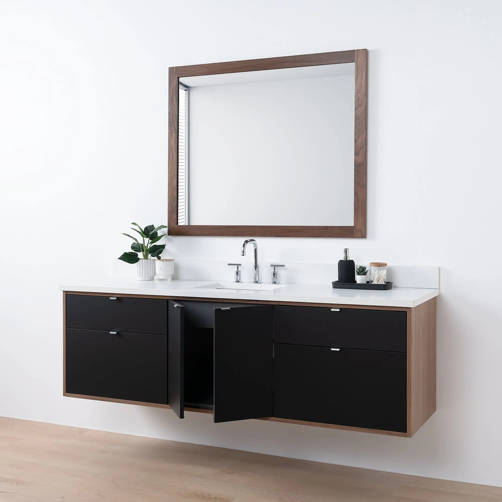 
                  
                    Sidney SLIM, 72" Teodor® Modern Wall Mount Matte Black Vanity Teodor Bathroom VanityCanada
                  
                