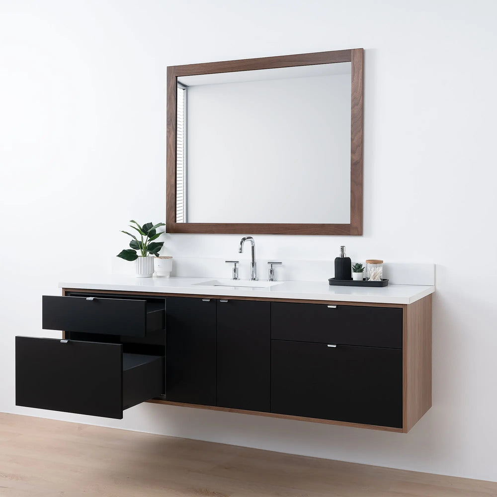 
                  
                    Sidney SLIM, 72" Teodor® Modern Wall Mount Matte Black Vanity Teodor Bathroom VanityCanada
                  
                
