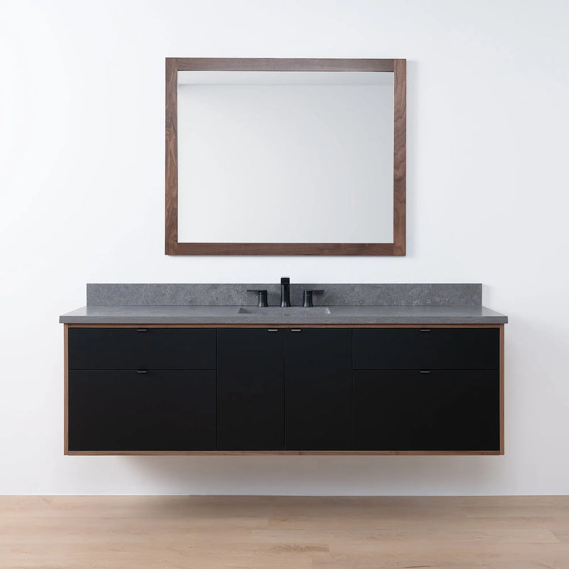 Sidney SLIM, 72" Teodor® Modern Wall Mount Matte Black Vanity Teodor Bathroom VanityCanada