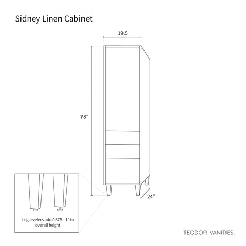 Sidney, Teodor® Gloss White Linen Cabinet Teodor Bathroom VanityCanada