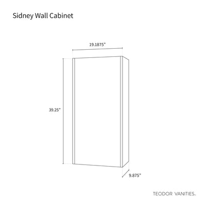 Sidney, Teodor® Gloss White Wall Cabinet Teodor Bathroom VanityCanada