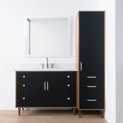 Sidney, Teodor® Matte Black Linen Cabinet Teodor Bathroom VanityCanada