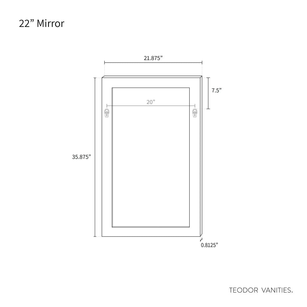 
                  
                    Teodor®, 22" American Black Walnut Mirror Teodor Bathroom VanityCanada
                  
                