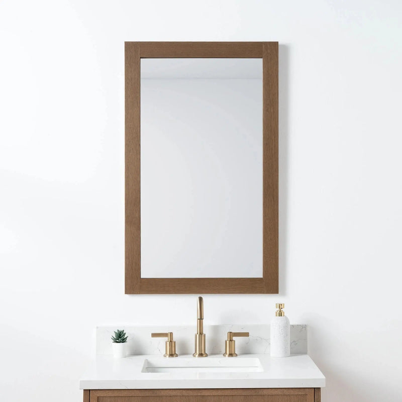 Teodor®, 22" Mid Century Oak Mirror Teodor Bathroom VanityCanada