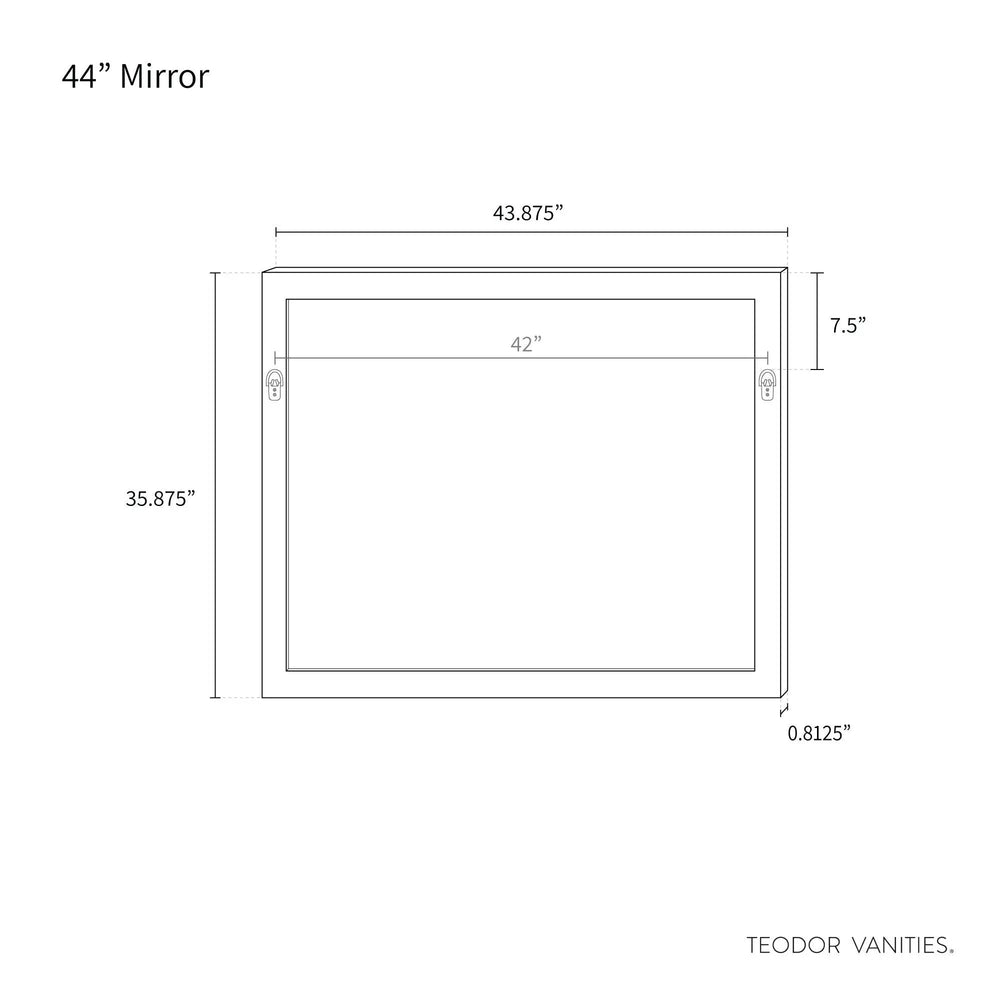 
                  
                    Teodor®, 44" White Oak Mirror Teodor Bathroom VanityCanada
                  
                