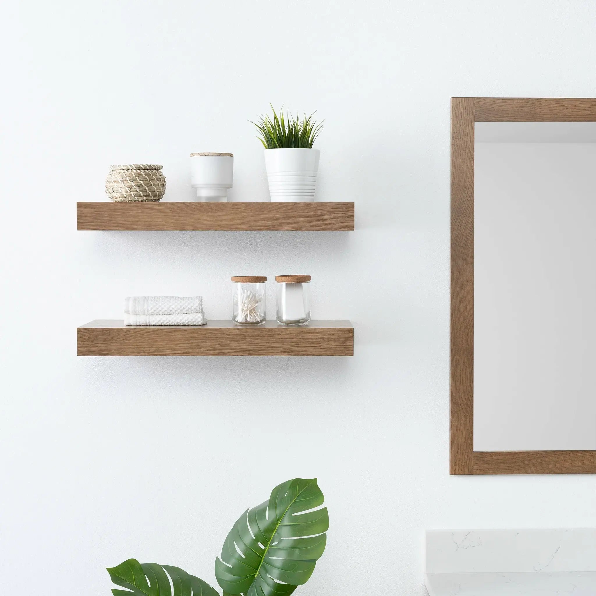 Teodor®, Mid Century Oak Floating Shelf Teodor Bathroom VanityCanada