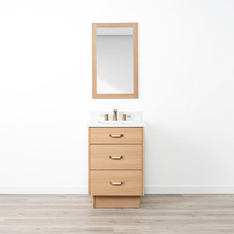 Ashbury 24" Natural White Oak Bathroom Vanity