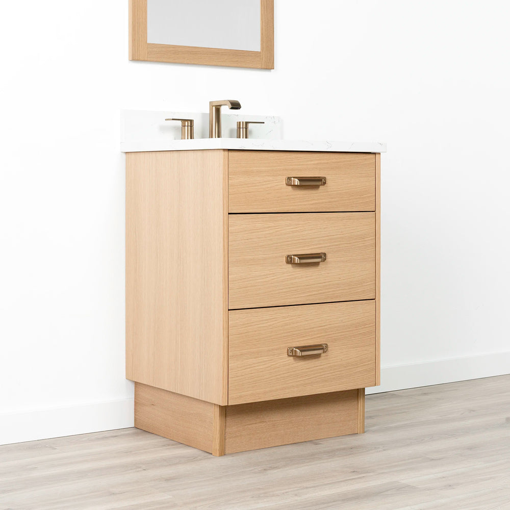 
                  
                    Ashbury 24" Natural White Oak Bathroom Vanity - All Drawers
                  
                