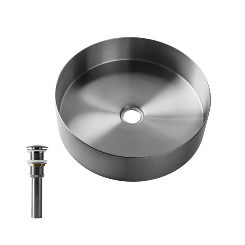 Round Stainless Steel Vessel Sink
