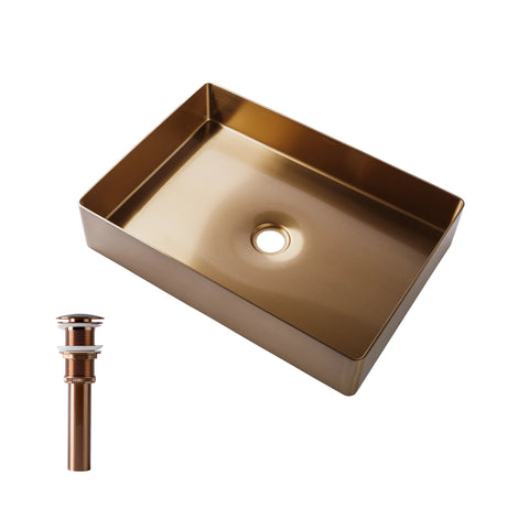 Rectangular Stainless Steel Vessel Sink