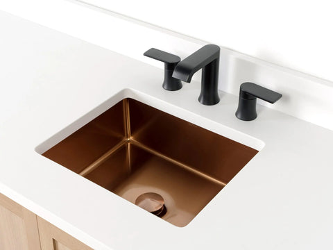 SLIM Rectangular Stainless Steel Undermount Sink Teodor Extra Bathroom Vanity Canada