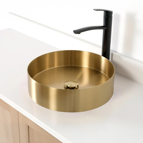 Round Stainless Steel Vessel Sink