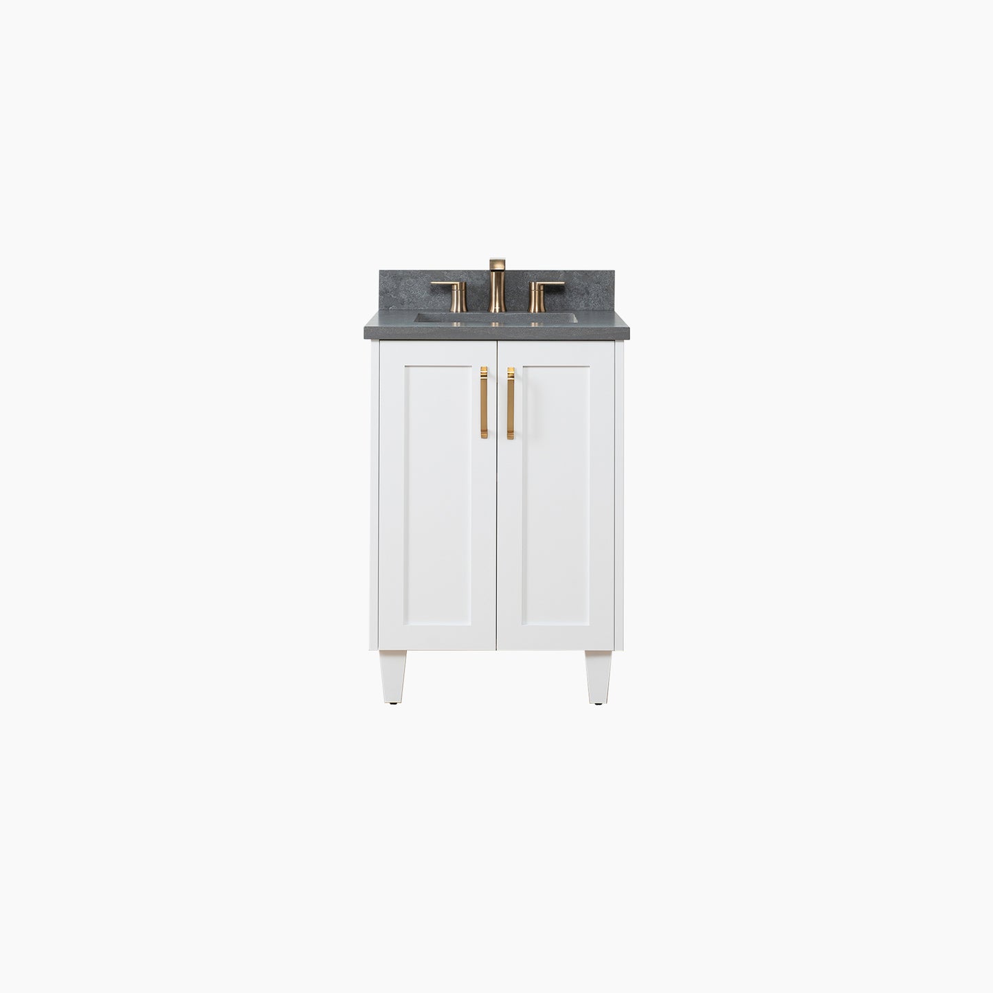 Bridgeport SLIM 24" Satin White Bathroom Vanity w/ Doors