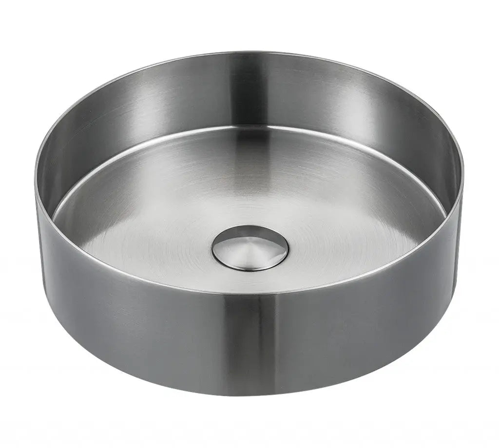 Round Stainless Steel Vessel Sink Teodor Extra Bathroom Vanity Canada