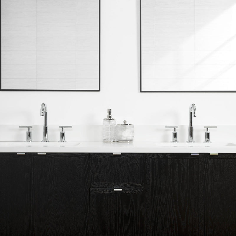 Cape Breton 60", Teodor® Blackened Oak Vanity, Double Sink