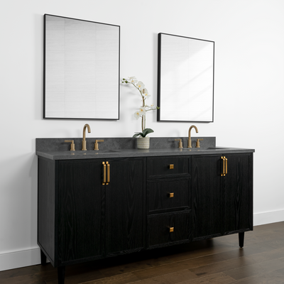Cape Breton 72", Teodor® Blackened Oak Vanity, Double Sink