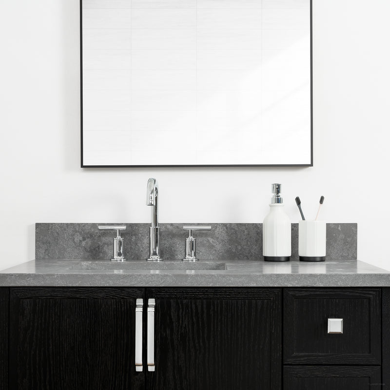 Cape Breton 36", Teodor® Blackened Oak Vanity, Left Sink