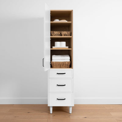 Cape Breton, Teodor® Satin White Linen Cabinet