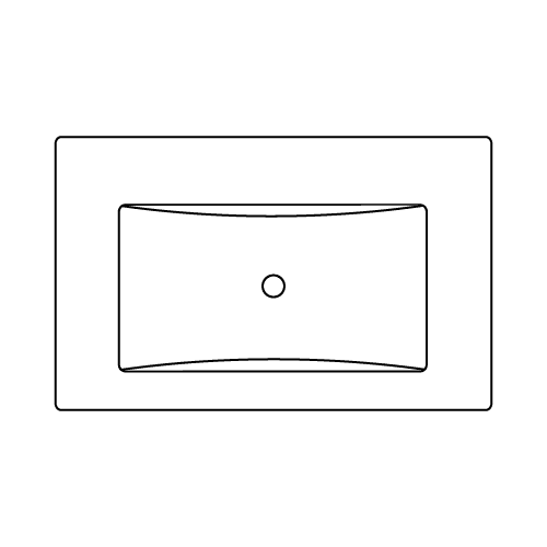 Faucet Spacing-SLIM 60D White Quartz