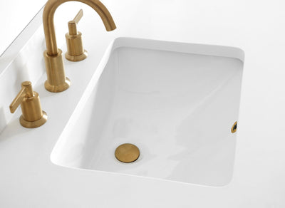 Cape Breton 36", Teodor® Satin White Vanity, Right Sink