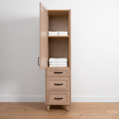 Bridgeport, Teodor® White Oak Linen Cabinet