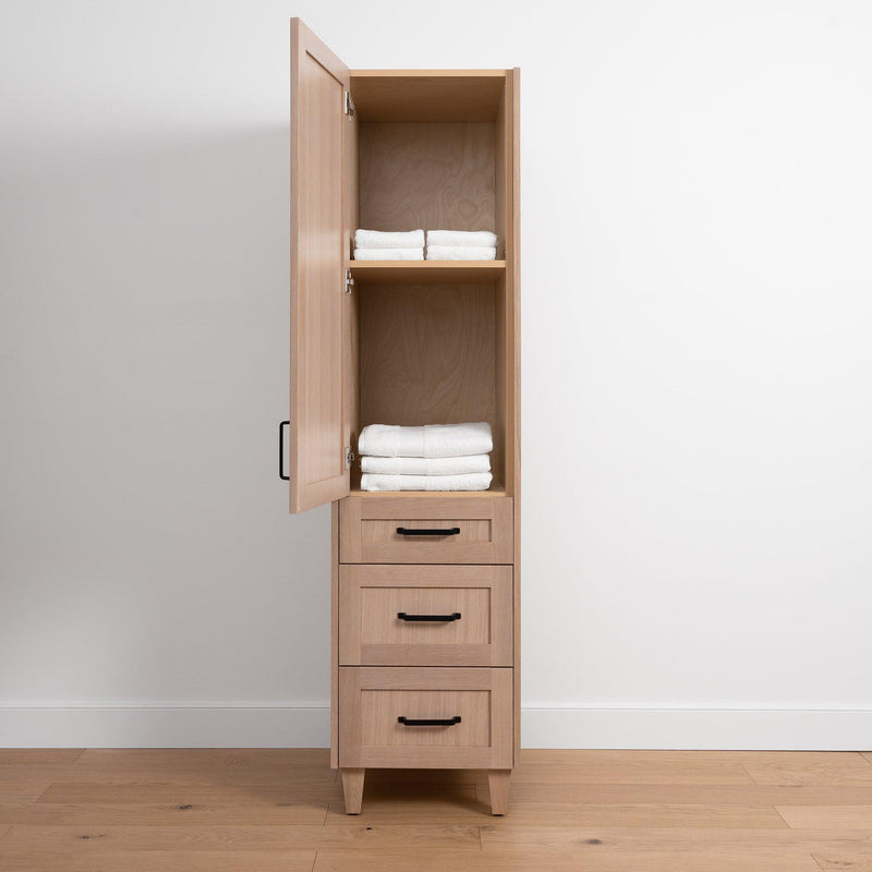 Bridgeport, Teodor® White Oak Linen Cabinet