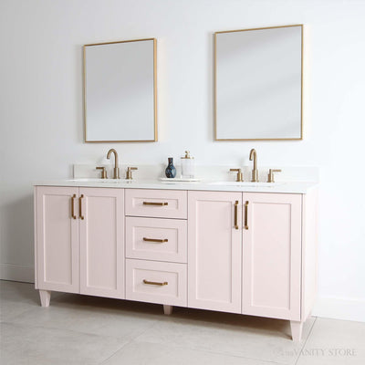 Bridgeport 72", Teodor Champagne Pink Vanity, Double Sink - The Vanity Store Canada
