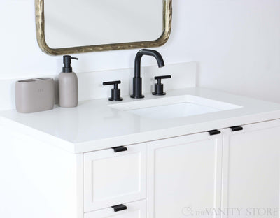 Cape Breton 36", Satin White Vanity, Right Sink - The Vanity Store Canada