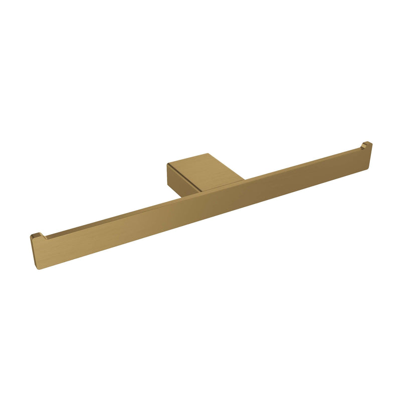 Cinder Double Toilet Paper Holder, Dark Brushed Gold, Volkano Series - The Vanity Store Canada