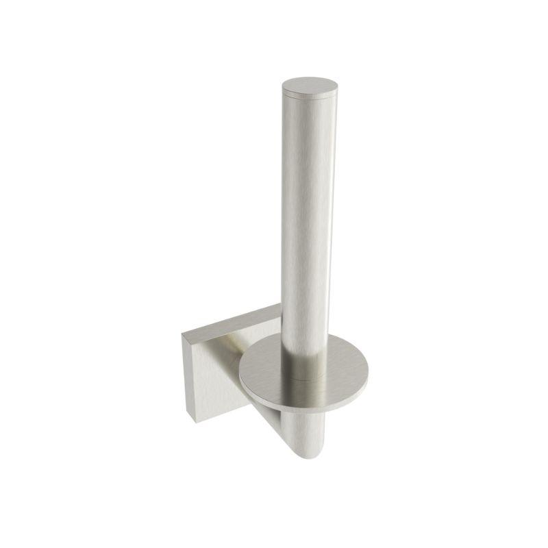 Crater Spare Toilet Paper Holder, Brushed Nickel, Volkano Series - The Vanity Store Canada