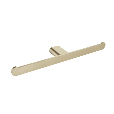 Flow Double Toilet Paper Holder, Light Brushed Gold, Volkano Series - The Vanity Store Canada