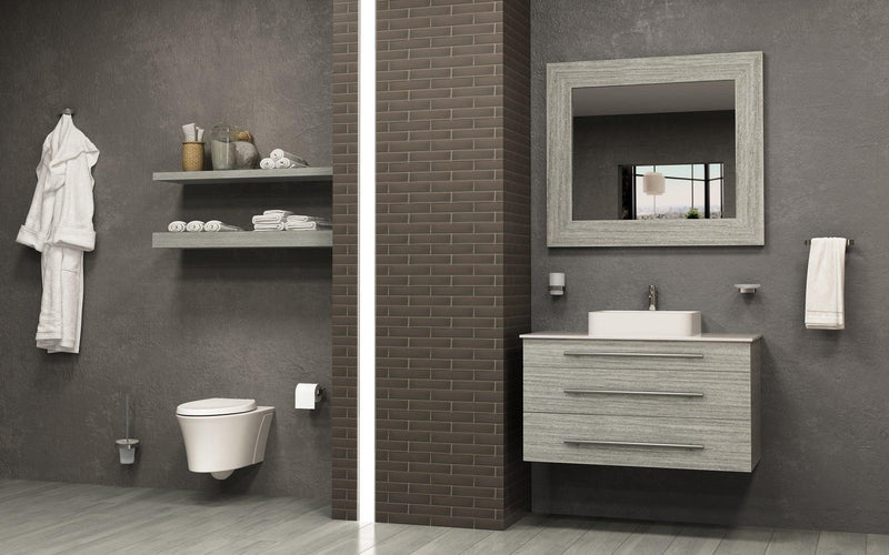 Flow Free-Standing Toilet Brush, Chrome, Volkano Series - The Vanity Store Canada