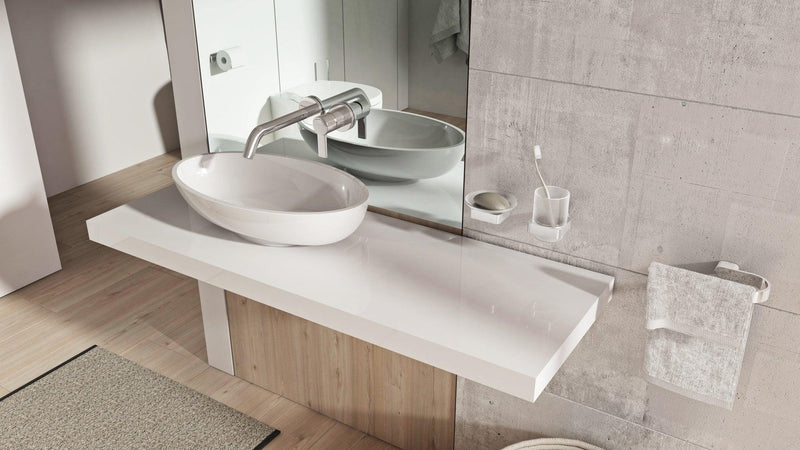 Flow Toilet Paper Holder (LH Post), Chrome, Volkano Series - The Vanity Store Canada