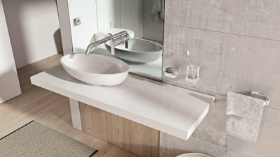 Flow Towel Shelf, Matte Black, Volkano Series - The Vanity Store Canada